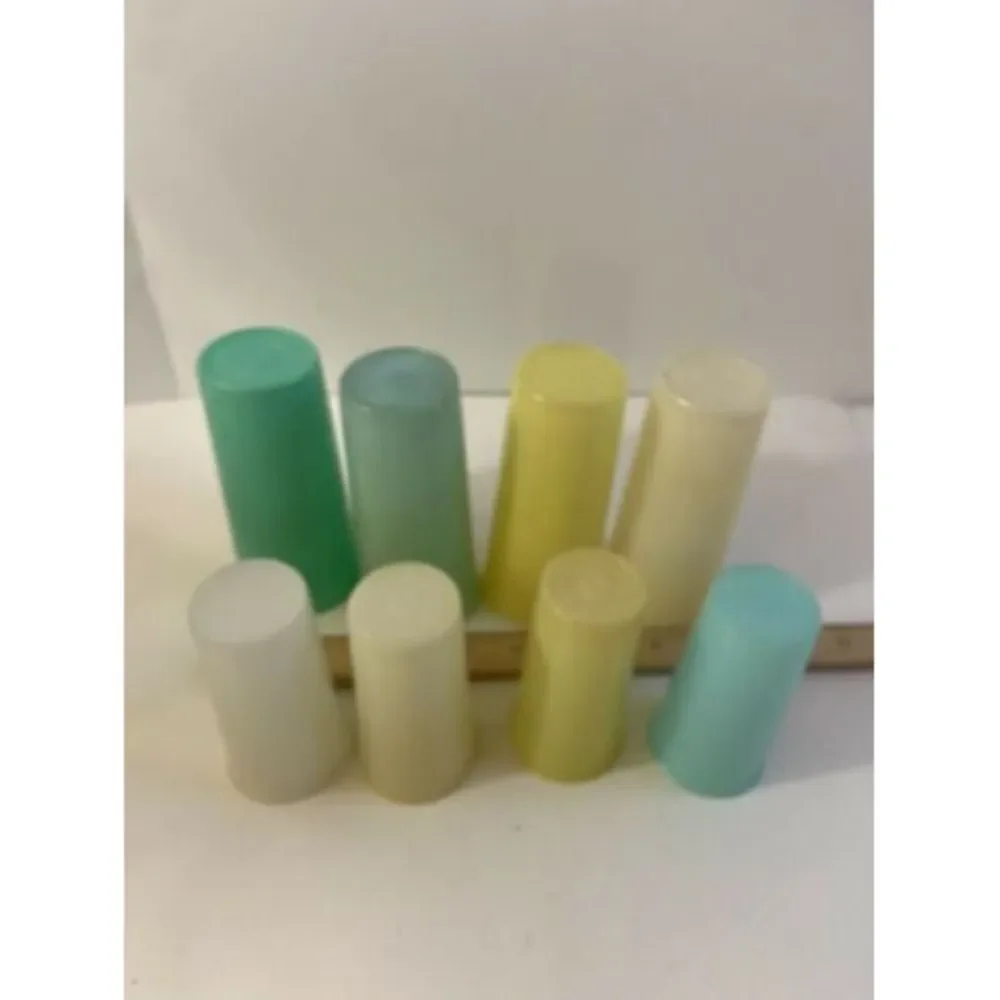 Vintage  Skinny Tupperware Pastel Tumblers‎ Lot Of 8
